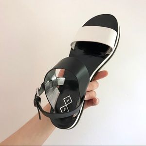 Black and White Sandals